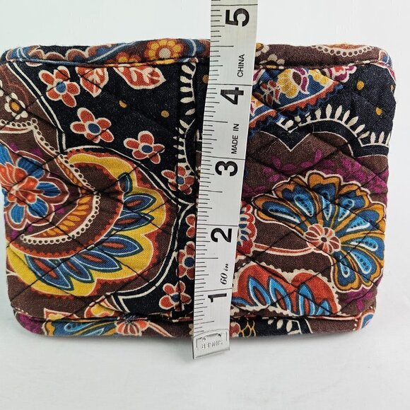 Vera Bradley Out To Lunch Bag Kensington (Retired) Brown Paisley Floral - Picture 12 of 12